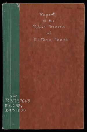 Primary view of object titled 'Report of the Public Schools of El Paso, Texas: 1898'.