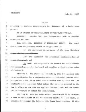79th Texas Legislature, Regular Session, House Bill 2627, Chapter 736