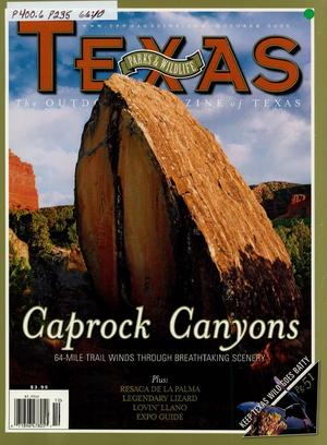 Primary view of object titled 'Texas Parks & Wildlife, Volume 66, Number 10, October 2008'.