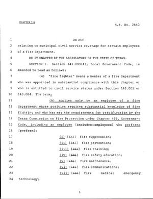 79th Texas Legislature, Regular Session, House Bill 2640, Chapter 738