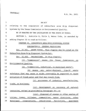 79th Texas Legislature, Regular Session, House Bill 2651, Chapter 637