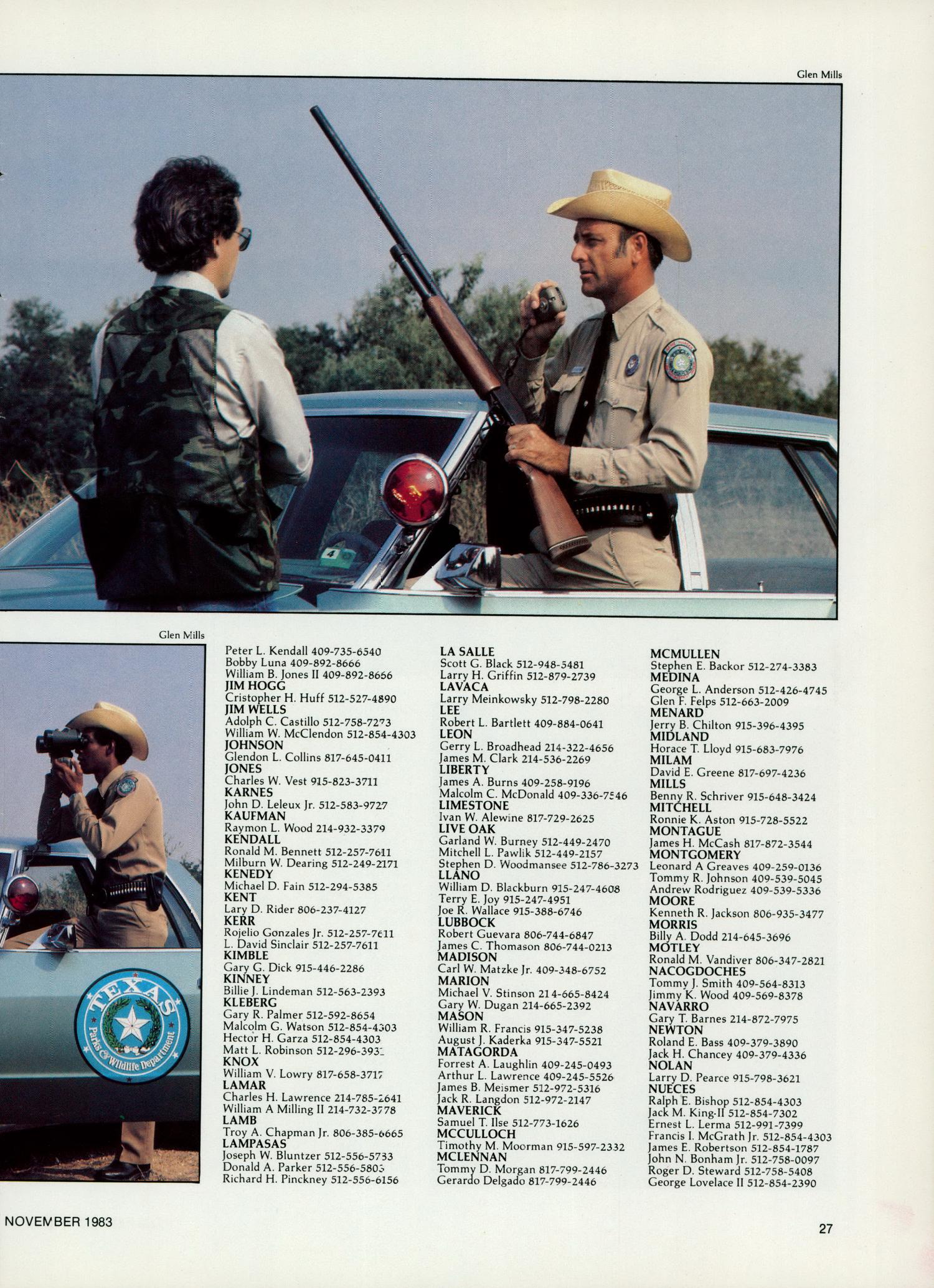 Texas Parks & Wildlife, Volume 41, Number 11, November 1983
                                                
                                                    27
                                                