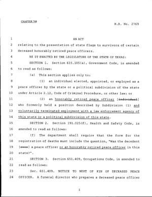 79th Texas Legislature, Regular Session, House Bill 2769, Chapter 744