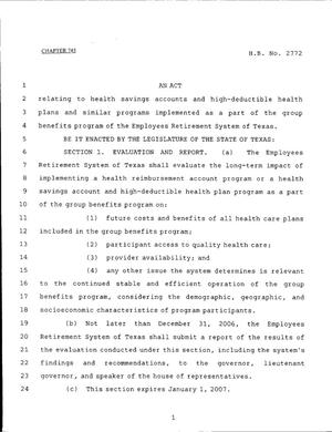 79th Texas Legislature, Regular Session, House Bill 2772, Chapter 745
