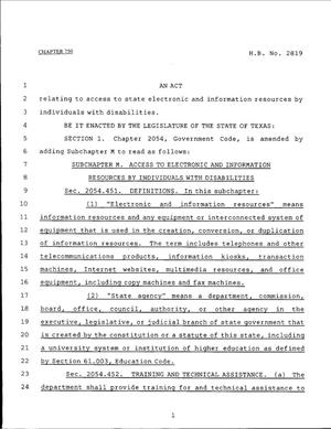 79th Texas Legislature, Regular Session, House Bill 2819, Chapter 750