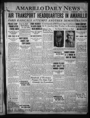 Primary view of object titled 'Amarillo Daily News (Amarillo, Tex.), Vol. 18, No. 287, Ed. 1 Thursday, August 25, 1927'.