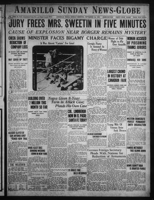 Primary view of object titled 'Amarillo Sunday News-Globe (Amarillo, Tex.), Vol. 18, No. 318, Ed. 1 Sunday, September 25, 1927'.