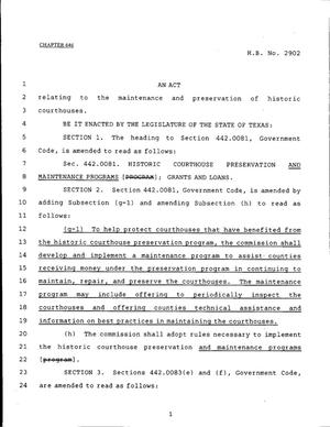 79th Texas Legislature, Regular Session, House Bill 2902, Chapter 646