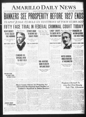 Amarillo Daily News (Amarillo, Tex.), Vol. 18, No. 347, Ed. 1 Monday, October 24, 1927