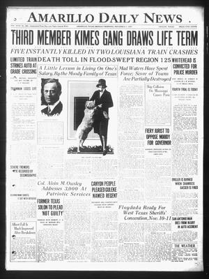 Primary view of object titled 'Amarillo Daily News (Amarillo, Tex.), Vol. 18, No. 360, Ed. 1 Monday, November 7, 1927'.
