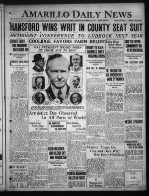 Amarillo Daily News (Amarillo, Tex.), Vol. 18, No. 365, Ed. 1 Saturday, November 12, 1927