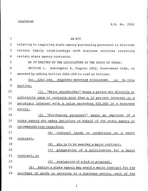 79th Texas Legislature, Regular Session, House Bill 2932, Chapter 649