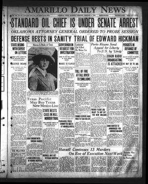 Primary view of object titled 'Amarillo Daily News (Amarillo, Tex.), Vol. 19, No. 91, Ed. 1 Saturday, February 4, 1928'.