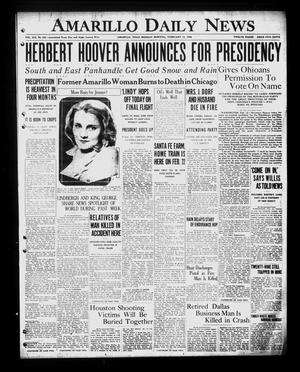 Amarillo Daily News (Amarillo, Tex.), Vol. 19, No. 100, Ed. 1 Monday, February 13, 1928
