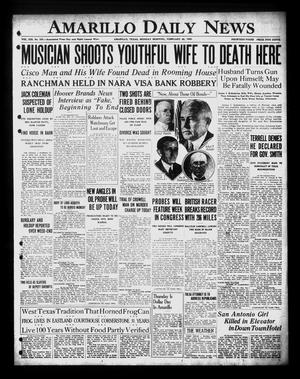 Amarillo Daily News (Amarillo, Tex.), Vol. 19, No. 107, Ed. 1 Monday, February 20, 1928