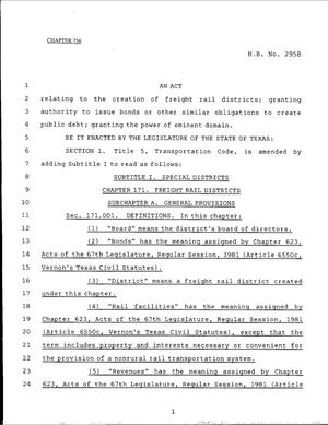 79th Texas Legislature, Regular Session, House Bill 2958, Chapter 756