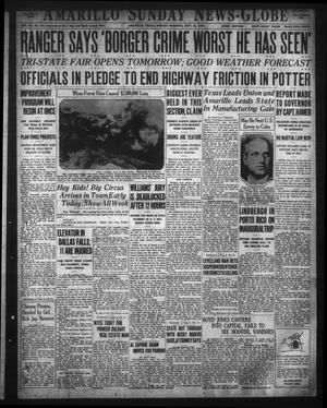 Primary view of object titled 'Amarillo Sunday News-Globe (Amarillo, Tex.), Vol. 20, No. 310, Ed. 1 Sunday, September 22, 1929'.