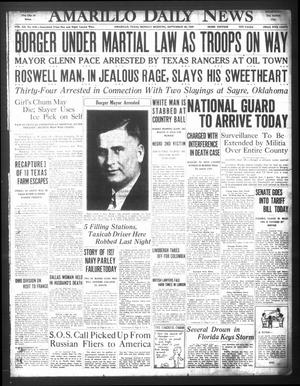 Amarillo Daily News (Amarillo, Tex.), Vol. 20, No. 318, Ed. 1 Monday, September 30, 1929