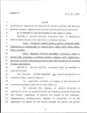 79th Texas Legislature, Regular Session, House Bill 2965, Chapter 757