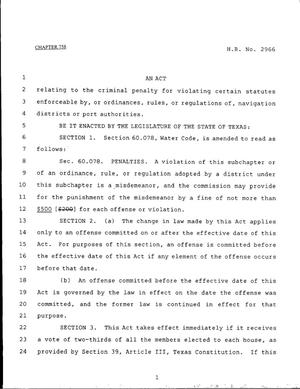 79th Texas Legislature, Regular Session, House Bill 2966, Chapter 758