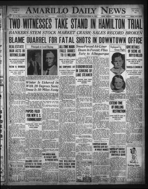 Amarillo Daily News (Amarillo, Tex.), Vol. 20, No. 348, Ed. 1 Wednesday, October 30, 1929