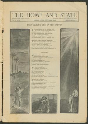 Primary view of object titled 'The Home and State (Dallas, Tex.), Vol. 3, No. 2, Ed. 1 Thursday, December 1, 1904'.