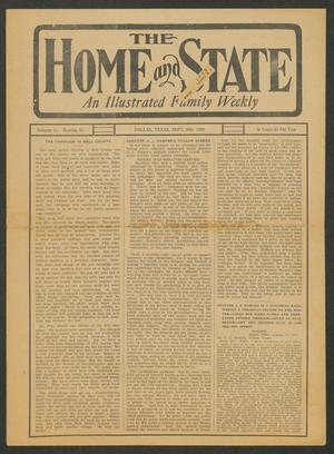 Primary view of object titled 'The Home and State (Dallas, Tex.), Vol. 11, No. 16, Ed. 1 Saturday, September 18, 1909'.