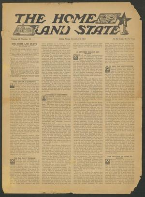 The Home and State (Dallas, Tex.), Vol. 13, No. 23, Ed. 1 Saturday, December 2, 1911