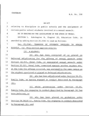 79th Texas Legislature, Regular Session, House Bill 308, Chapter 997