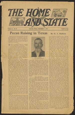 The Home and State (Dallas, Tex.), Vol. 14, No. 22, Ed. 1 Saturday, December 7, 1912