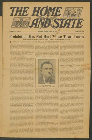 The Home and State (Dallas, Tex.), Vol. 14, No. 50, Ed. 1 Saturday, June 28, 1913