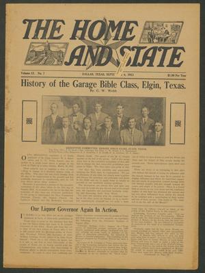 The Home and State (Dallas, Tex.), Vol. 15, No. 7, Ed. 1 Saturday, September 6, 1913