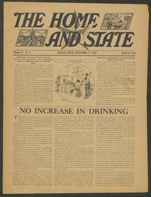 The Home and State (Dallas, Tex.), Vol. 15, No. 8, Ed. 1 Saturday, September 13, 1913