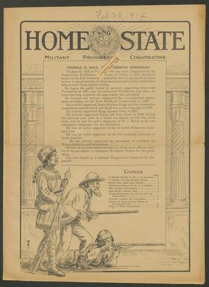 Home and State (Dallas, Tex.), Vol. 15, No. 31, Ed. 1 Saturday, February 28, 1914