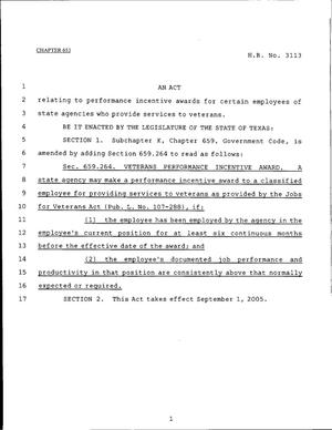 79th Texas Legislature, Regular Session, House Bill 3113, Chapter 653