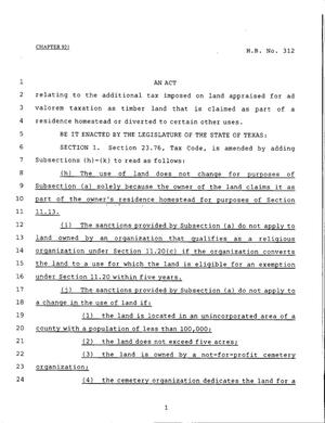 79th Texas Legislature, Regular Session, House Bill 312, Chapter 921
