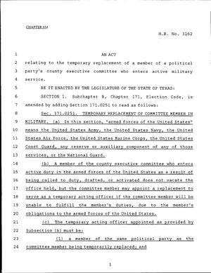 79th Texas Legislature, Regular Session, House Bill 3162, Chapter 654