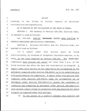 79th Texas Legislature, Regular Session, House Bill 350, Chapter 174