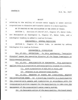 79th Texas Legislature, Regular Session, House Bill 3527, Chapter 772