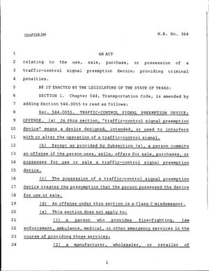 79th Texas Legislature, Regular Session, House Bill 364, Chapter 244