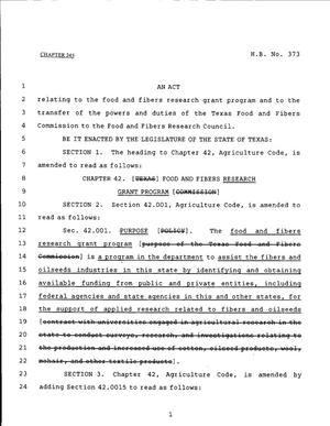 79th Texas Legislature, Regular Session, House Bill 373, Chapter 245