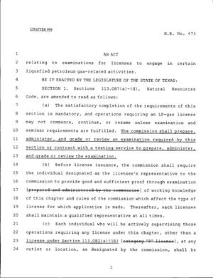 79th Texas Legislature, Regular Session, House Bill 473, Chapter 999