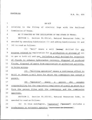 79th Texas Legislature, Regular Session, House Bill 484, Chapter 1001