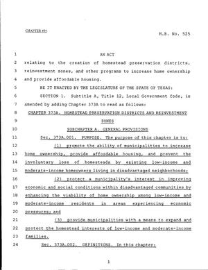 79th Texas Legislature, Regular Session, House Bill 525, Chapter 495