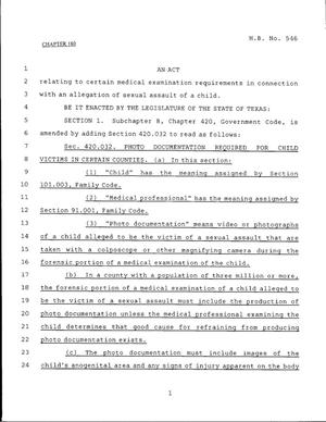 79th Texas Legislature, Regular Session, House Bill 546, Chapter 180