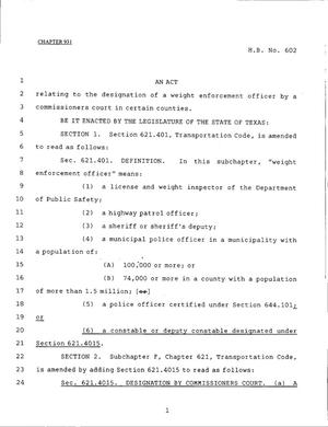 79th Texas Legislature, Regular Session, House Bill 602, Chapter 931