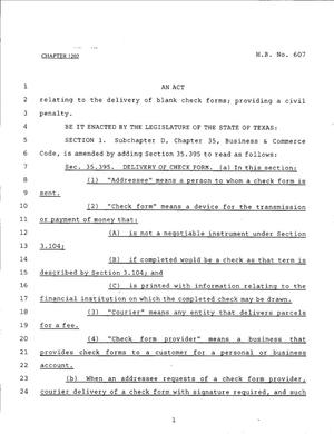 79th Texas Legislature, Regular Session, House Bill 607, Chapter 1202