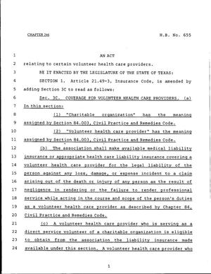 79th Texas Legislature, Regular Session, House Bill 655, Chapter 246