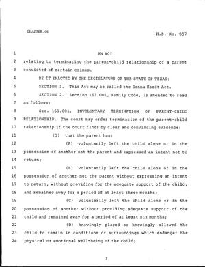 79th Texas Legislature, Regular Session, House Bill 657, Chapter 508