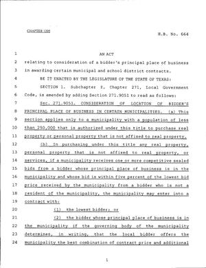 79th Texas Legislature, Regular Session, House Bill 664, Chapter 1205